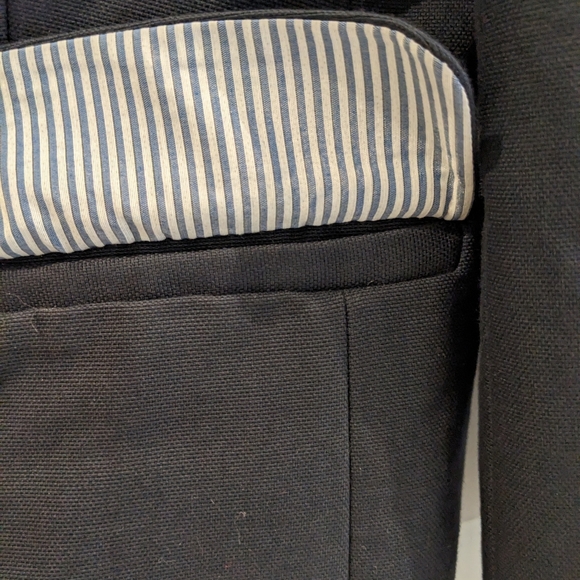 Zara Size M, Navy Denim 3/4 Arm Blazer with Gold Button detail. - Picture 8 of 8